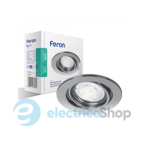 Встроенный светильник Feron DL11 хром 15118