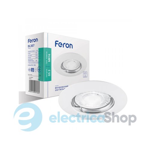 Встроенный светильник Feron DL307 белый 15009
