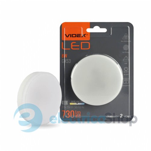 LED лампа VIDEX GX53 8W 4100K 220V