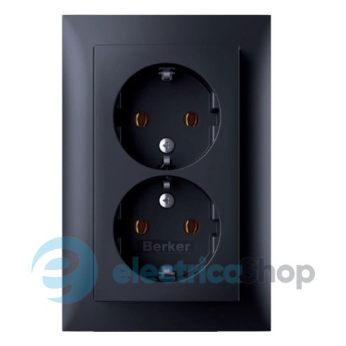 Розетка 2X с з/к 16А/250В цельная S.1 Berker 47741606 антрацит