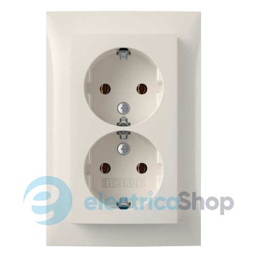 Розетка 2X с з/к 16А/250В цельная S.1 Berker 47748989 полярная белизна