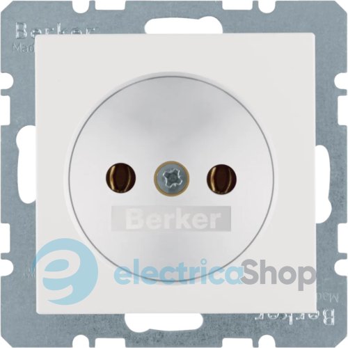 Розетка без з/к 16А/250В S.1 Berker 6167031909 полярная белизна-matt