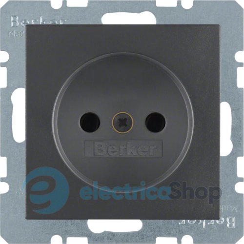 Розетка без з/к 16А/250В защита контактов S.1 Berker 6167331606 антрацит
