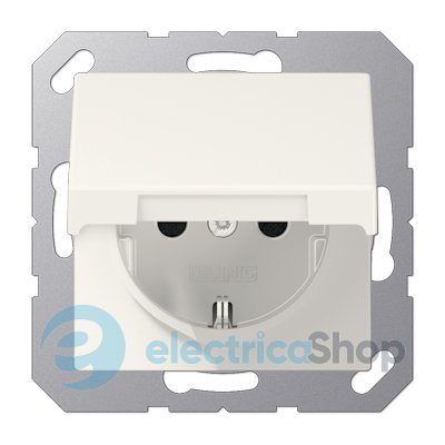 Розетка із З/К 16A/250V з кришкою JUNG EP1420KL слонова кістка