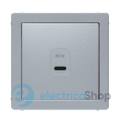 Накладка для розеток USB-С PD Q.x Berker 48606084 алюминий матовый