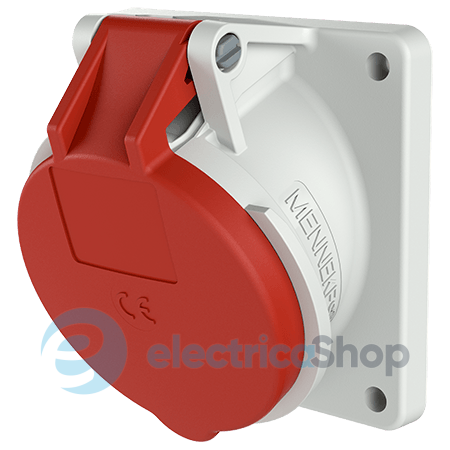 Розетка панельна 16A 4п 6г 400В, IP44 (нахил 20°), MENNEKES 3072