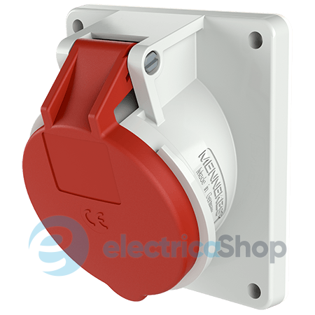 Розетка панельна 32A 5п 6г 400В, IP44 (нахил 20°) з TwinCONTACT, MENNEKES 1746