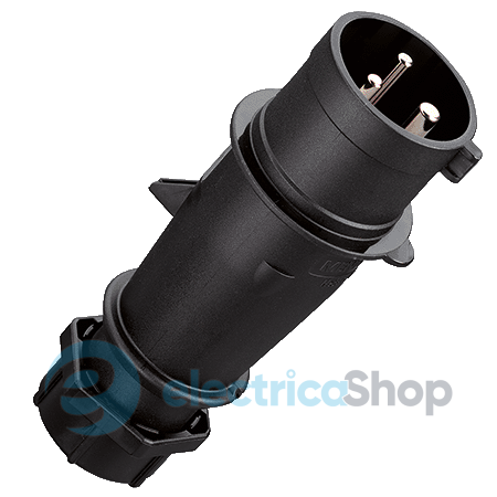 Штекер AM-TOP 32A 3п 6г 230В, IP44 чорний, MENNEKES 260ZD