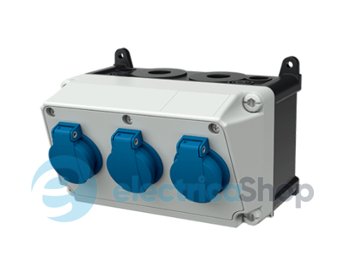 Модуль AMAXX 130x225 мм с разъемами 3xSchuko IP44, MENNEKES 910005