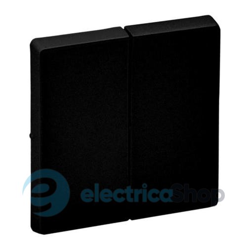 Клавиши для 2-кл выключателя Valena Life Black 756022 чёрный матовый