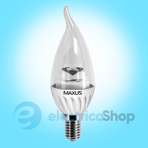 Светодиодная лампа MAXUS LED C37 CT-C 4W 4100K 220V E14 AP (1-LED-282)