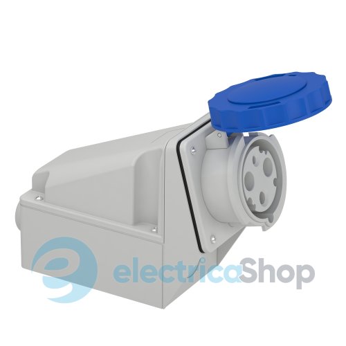 Розетка настінна 63А 2P+E, 6г, 220V/AC IP67, з'єднання гвинтами, SE Kaedra Box 81178