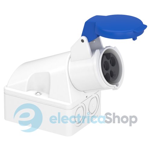 Промышленная розетка PratiKa 16 A, 2P+E, 6ч, 200-250V/AC IP44, SE Kaedra Box 83104