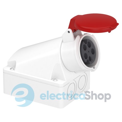 Розетка настенная 16А 3Р+N+Е, 6ч, 415V/AC IP44, соединение винтами, SE Kaedra Box 83109