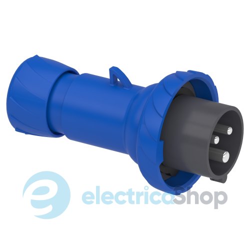 Вилка кабельная прямая 16A 2P+E, 6ч, 200-250V/AC IP67, SE PratiKa PKE16M723