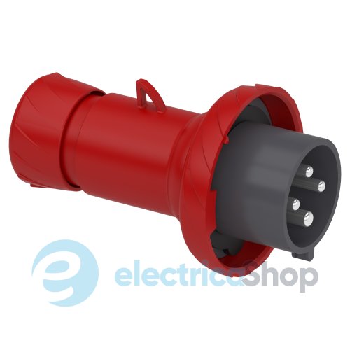 Вилка кабельная прямая 32A 3P+E, 6ч, 380-415V/AC IP67, SE PratiKa PKE32M734