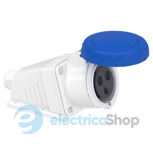 Розетка настінна 32А 2P+E, 6г, 250V/AC IP67, з'єднання гвинтами, SE Kaedra Box PKF32W723