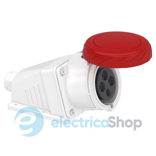 Розетка настінна 32А 3P+E, 6г, 380V/AC IP67, з'єднання гвинтами, SE Kaedra Box PKF32W734