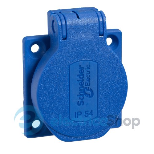 Розетка SСHUKO синя 50Х50 250V/AC/16А IP54 З, SE Kaedra Box PKS52B