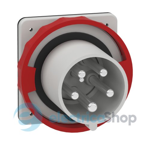 Вилка панельная 63А 3P+N+E, 6г, 380V/AC IP67, з'єднання гвинтами, SE Kaedra Box 81883
