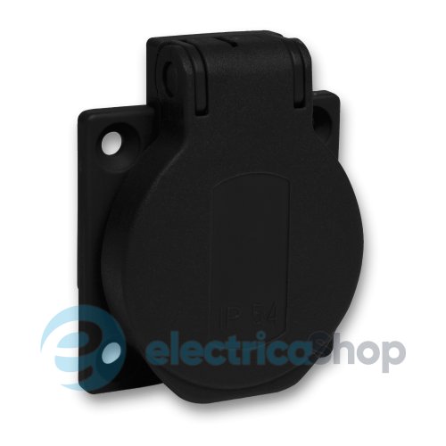 Розетка SСHUKO чорна 50Х50 250V/AC/16А IP54 Б, SE Kaedra Box PKS51N