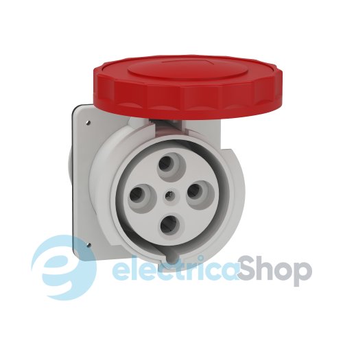 Розетка панельная 125А 3P+E,  6ч, 380-415V/AC IP67, соединение винтами, SE Kaedra Box 81694