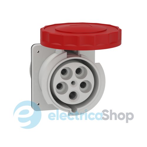 Розетка панельная прямая 125А 3P+N+E, 415V/AC, 6ч, IP67, соединение винтами, SE Kaedra Box 81695