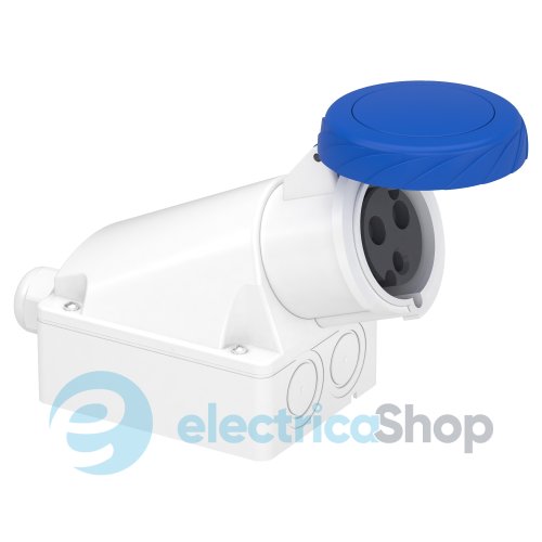 Вилка настенная в корпусе 32А 2Р+Е, 6ч, 250V/AC IP67, SE Kaedra Box 83166