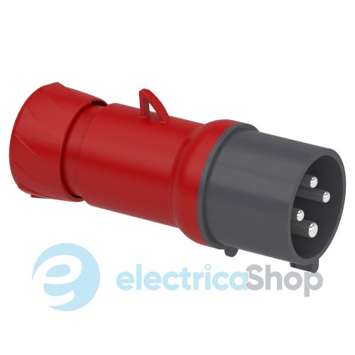 Вилка кабельна пряма 32A 3P+E, 6г, 380-415V/AC IP44, SE PratiKa PKE32M434
