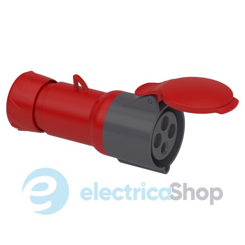 Розетка кабельная прямая 32A 3P+E, 6ч, 380-415V/AC IP44, SE PratiKa PKF32M434