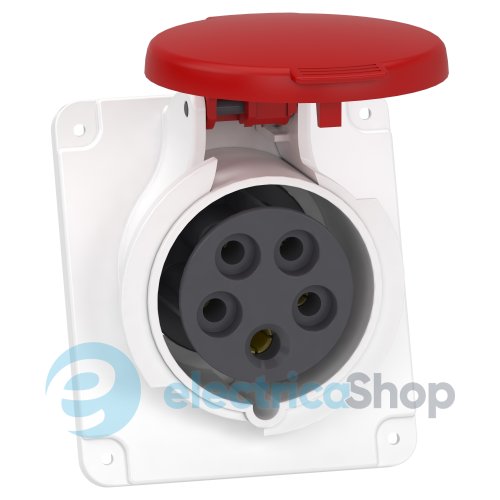 Розетка панельная угловая 16А 3P+N+E, 6ч, 380V/AC IP44, SE Kaedra Box PKY16F435