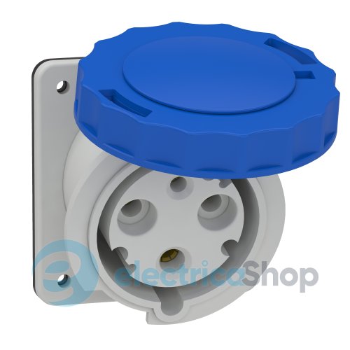 Розетка панельная угловая 63А 2P+E 220V/AC IP67, соединение винтами, SE Kaedra Box 81278
