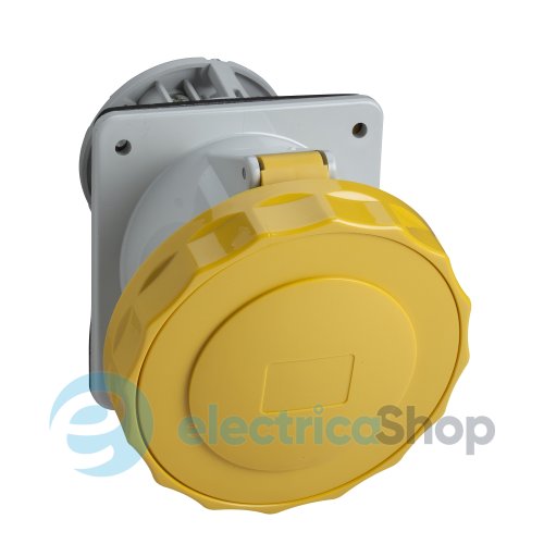 Розетка панельная угловая 16A 2P+E, 6ч, 100-130V/AC, IP67, соединение винтами, SE PratiKa PKF16F713
