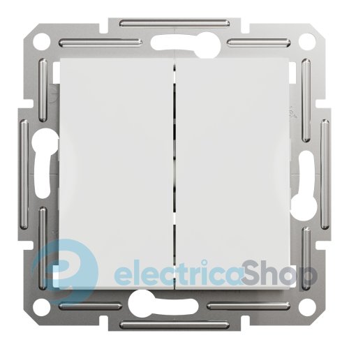 Выключатель 2-кл. Asfora Schneider Electric EPH0370121 белый (без рамки)