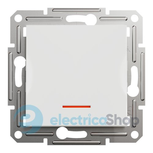 Переключатель 1-кл. с подсветкой Asfora Schneider Electric EPH1570121 белый (без рамки)