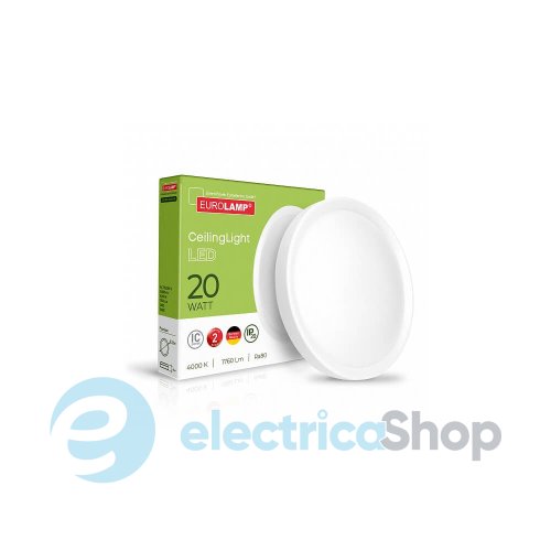 Світлодіодний світильник Eurolamp круглий накладний Easy click 20W 4000K LED-NLR-20/40(GM)