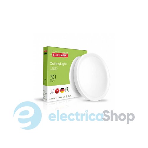 Світлодіодний світильник Eurolamp круглий накладний Easy click 30W 4000K LED-NLR-30/40(GM)
