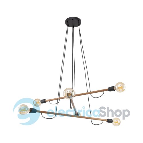 Підвісний світильник TK-Lighting HELIX WOOD ORZECH 6 4950