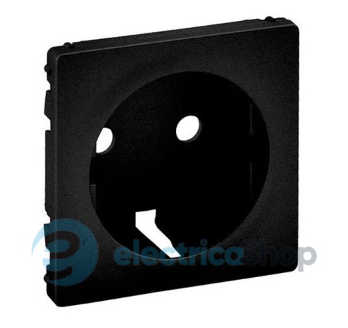 Лицевая панель розетки 2К+З 756202 Legrand Valena Life Black цвет черный матовый