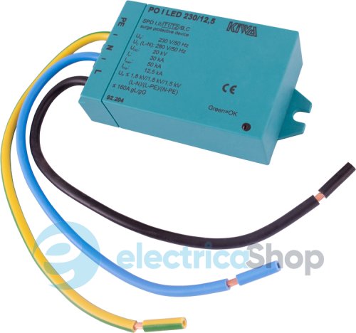 УЗИП E.Next e.PO I LED 230V/12,5kA класс I+II+III, 1 полюс + N-PE, для LED освещения