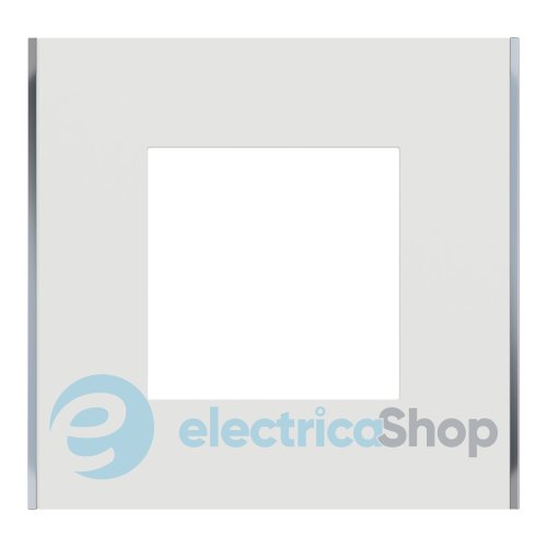 Рамка 1-постова Unica Deco Subtle NU600240, білий / срібло