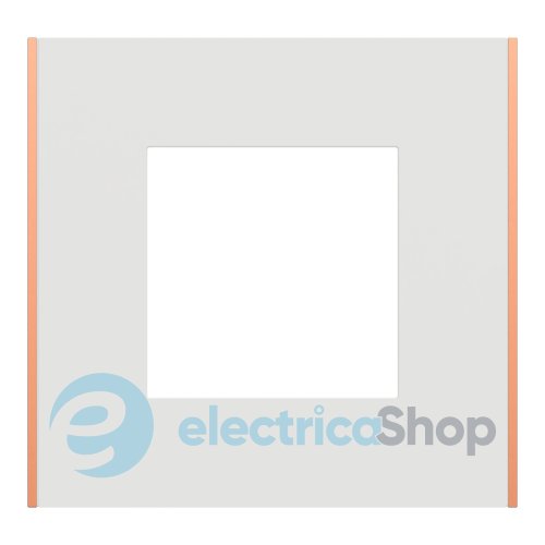 Рамка 1-постова Unica Deco Subtle NU600242, білий / мідь