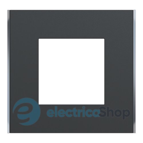 Рамка 1-постова Unica Deco Subtle NU600243, антрацит / срібло