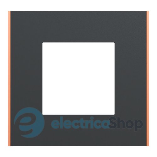 Рамка 1-постова Unica Deco Subtle NU600241, антрацит / мідь