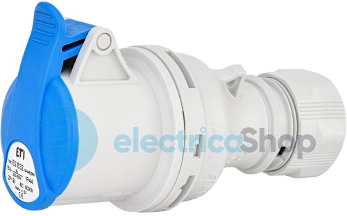 Розетка кабельная  ES-1632  IP44 (16A, 230V, 2P+PE), ETI 4482000