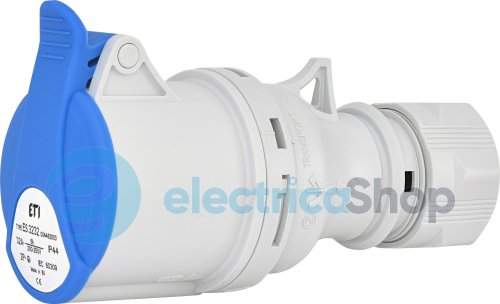 Розетка кабельная  ES-3232  IP44 (32A, 230V, 2P+PE), ETI 4482003