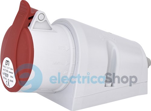 Розетка настенная  EZ-1653  IP44 (16A, 400V, 3P+N+PE), ETI 4482036