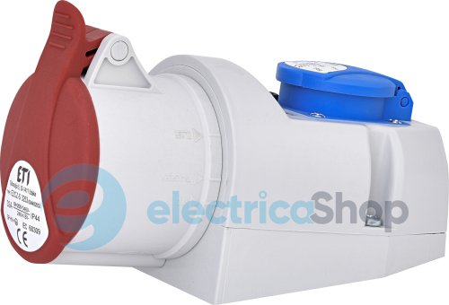 Розетка комбінована  EZCZ-S-3253  IP44 (32A, 400V/230V, 3P+N+PE / EE 16S Schuko), ETI 4482053