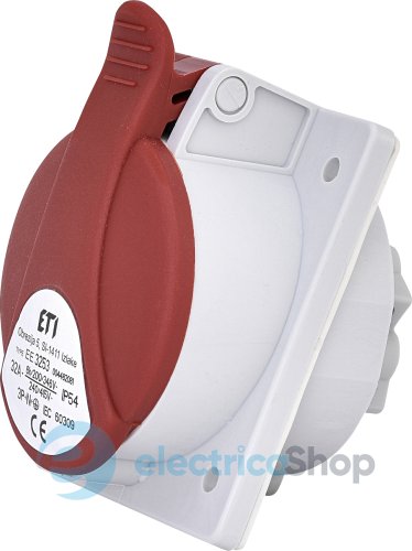 Розетка встроенная  EE-3253  IP54 (32A, 400V, 3P+N+PE), ETI 4482081
