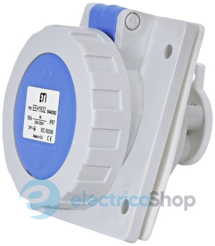 Розетка вбудована  EEH-1632  IP67 (16A, 230V, 2P+PE), ETI 4482082